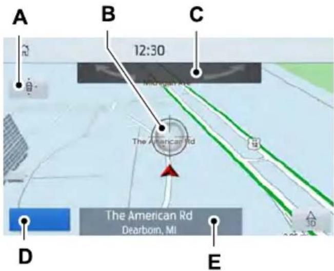 FORD F-450 Super Duty (2020) - Setting a Destination Using the Map Screen - 1