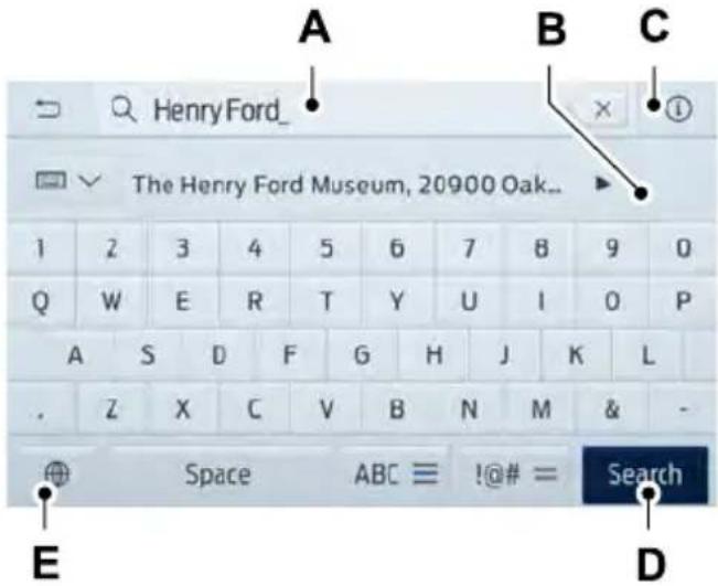 FORD F-450 Super Duty (2020) - Destination Entry Menu - 1