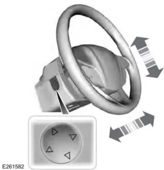 FORD F-450 Super Duty (2020) - ADJUSTING THE STEERING WHEEL - VEHICLES WITH: POWER ADJUSTABLE STEERING COLUMN - 2
