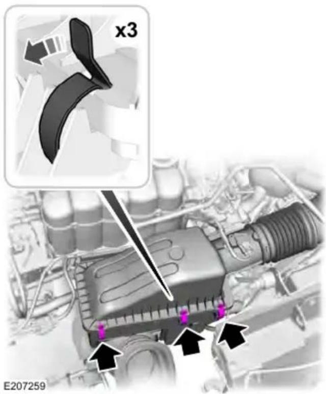 FORD F-450 Super Duty (2020) - CHANGING THE ENGINE AIR FILTER - 7.3L - 5