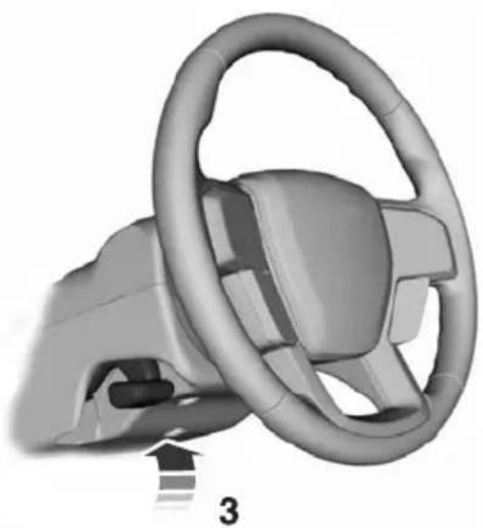 FORD F-450 Super Duty (2020) - ADJUSTING THE STEERING WHEEL - VEHICLES WITH: MANUAL ADJUSTABLE STEERING COLUMN - 3