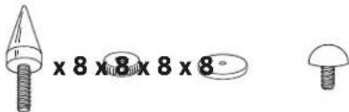 KLH Audio Kendall - SPIKE AND RUBBER FEET - 1