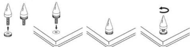 KLH Audio Kendall - SPIKE AND RUBBER FEET - 2