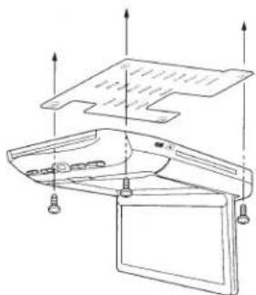 ALPINE PKG-RSE3DVD - Install the overhead monitor to the ceiling. - 2
