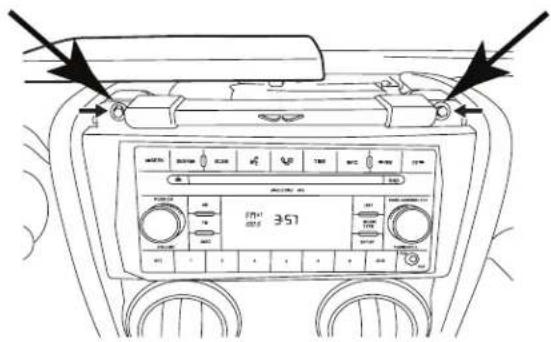 Diagram of car air conditioning control panel with labeled buttons and dials, showing status indicators and function keys.