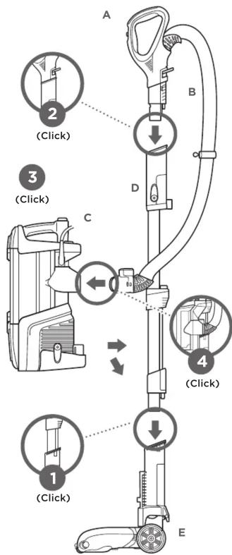A B C D 1 (Click) 2 (Click) 3 (Click) 4 (Click) E