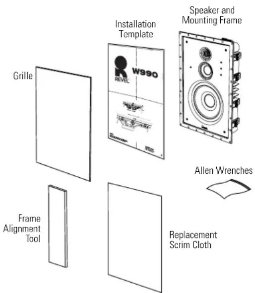 Revel W990 - BOX CONTENTS - 1
