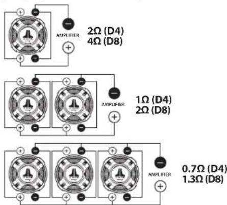 JL Audio 10TW3 - 10TW3 Dual Voice Coil Wiring - 2