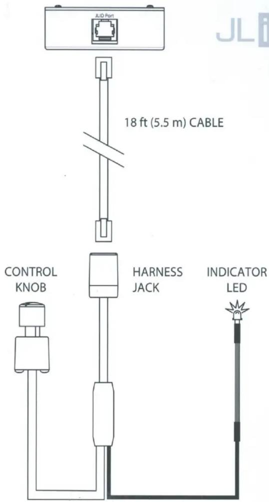 JJD Port 18 ft (5.5 m) CABLE CONTROL KNOB HARNESS JACK INDICATOR LED