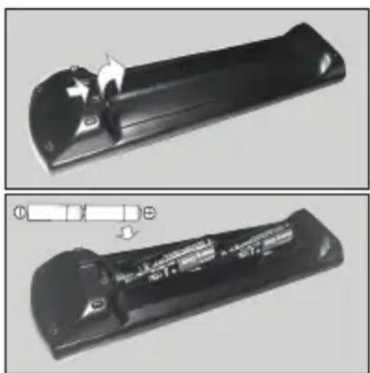 PANASONIC TX-49GX680B - Inserting the Batteries into the Remote - 1