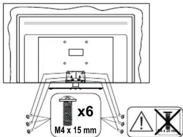 PANASONIC TX-49GX680B - Assembling the pedestal - 3