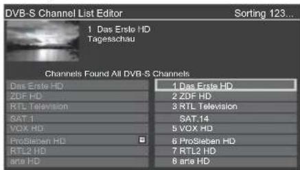 PANASONIC TX-49EXN688 - Select a channel to edit (○ Encrypted channel) Example: DVB-S - 1