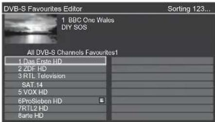 PANASONIC TX-43GXX939 - ■ List favourite DVB channels - 1