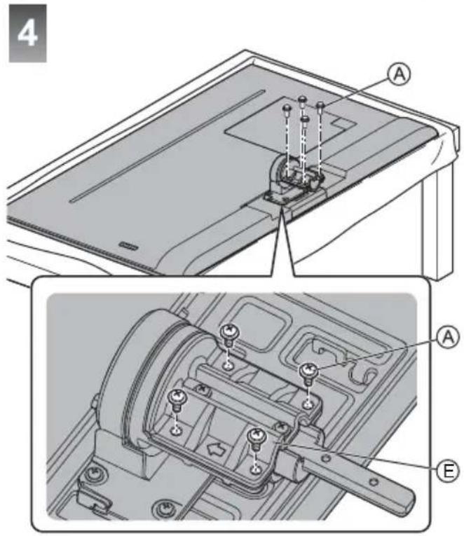 PANASONIC TX-43GXX939 - Assembling the pedestal - 4