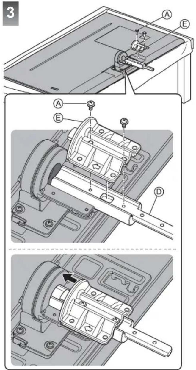 PANASONIC TX-43GXX939 - Assembling the pedestal - 3