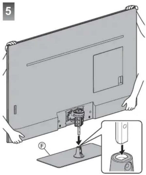 PANASONIC TX-43GXX939 - Assembling the pedestal - 5