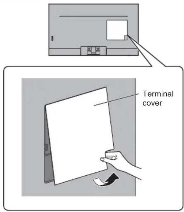 PANASONIC TX-43GXX939 - Removing the cable cover / terminal cover from the TV - 1