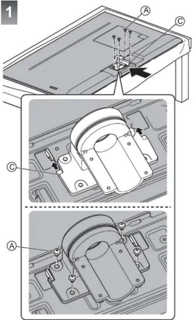 PANASONIC TX-43GXX939 - Assembling the pedestal - 1