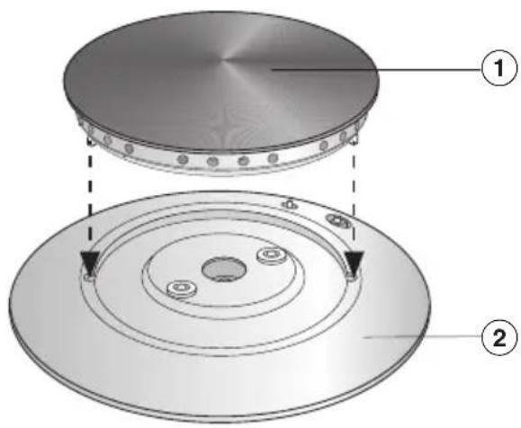 MIELE KM 3474 G - Assembling the normal and power burners - 1
