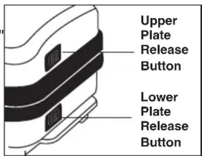 Upper Plate Release Button Lower Plate Release Button