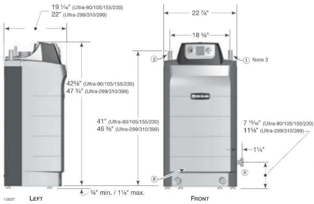 Weil-McLain Ultra Serie 4 - Dimensions - 2
