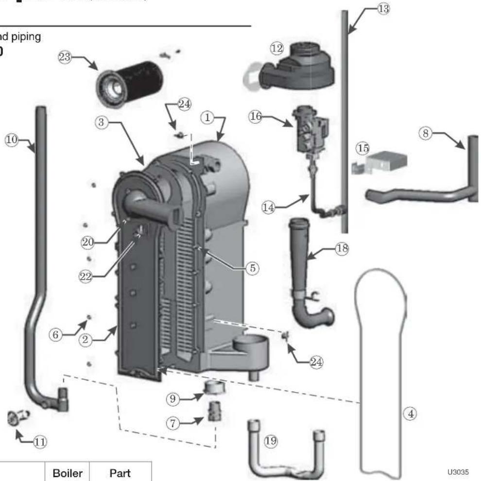 Weil-McLain Ultra Serie 4 - Replacement parts (continued) - 1