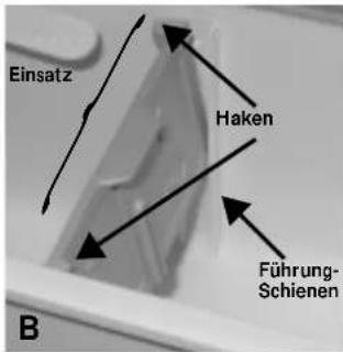 BAUKNECHT WA Uniq 724 BW - Positionierung des Einsatzes in der Hauptwaschkammer für Pulverwaschmittel oder Flüssigwaschmittel - 2