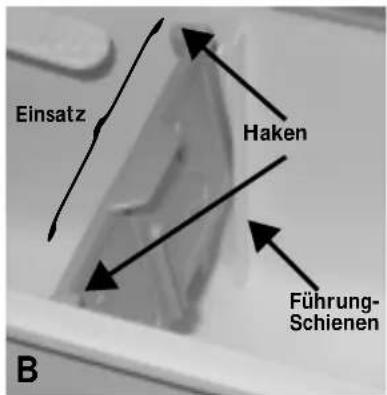 BAUKNECHT WA Platinum XL/E BK - Positionierung des Einsatzes in der Hauptwaschkammer für Pulverwaschmittel oder Flüssigwaschmittel - 2
