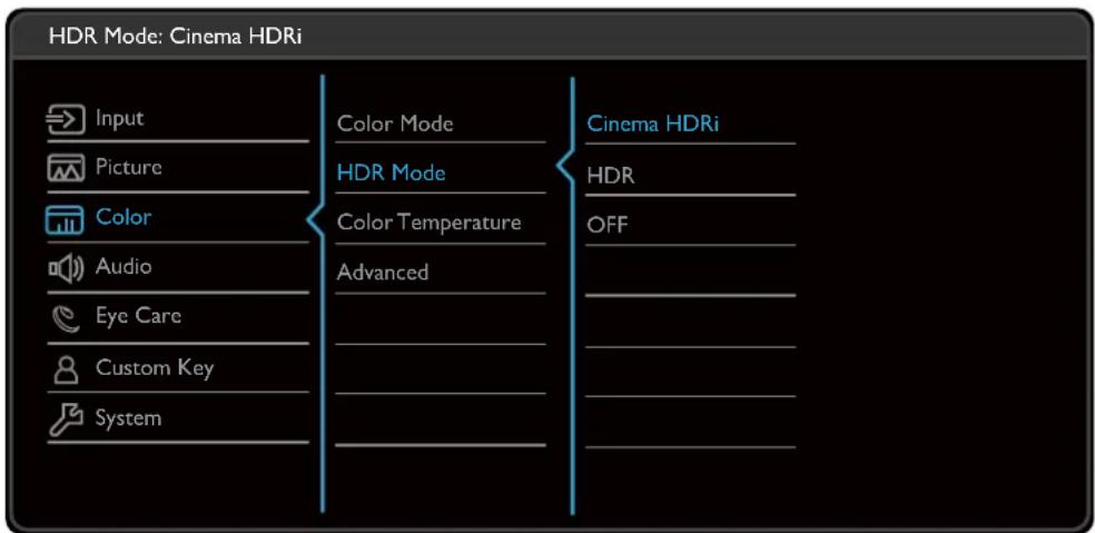 BENQ EW2780 - Farbe Menü - 1