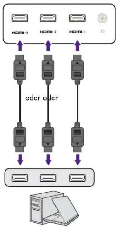 BENQ EW2780 - Schließen Sie das Netzkabel an den Monitor an. - 1