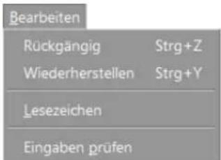 Buhl Tax 2019 - Das Menü Bearbeiten - 1