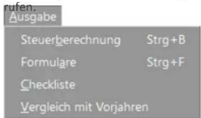 Buhl Tax 2019 - Das Menü Ausgabe - 1