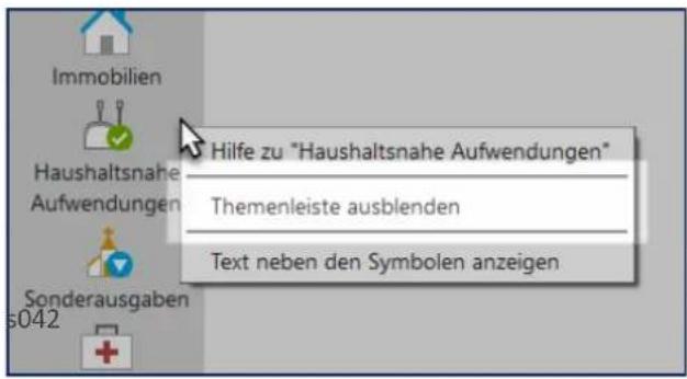 Buhl Tax 2019 - Die Themenleiste ein- und ausblenden - 1