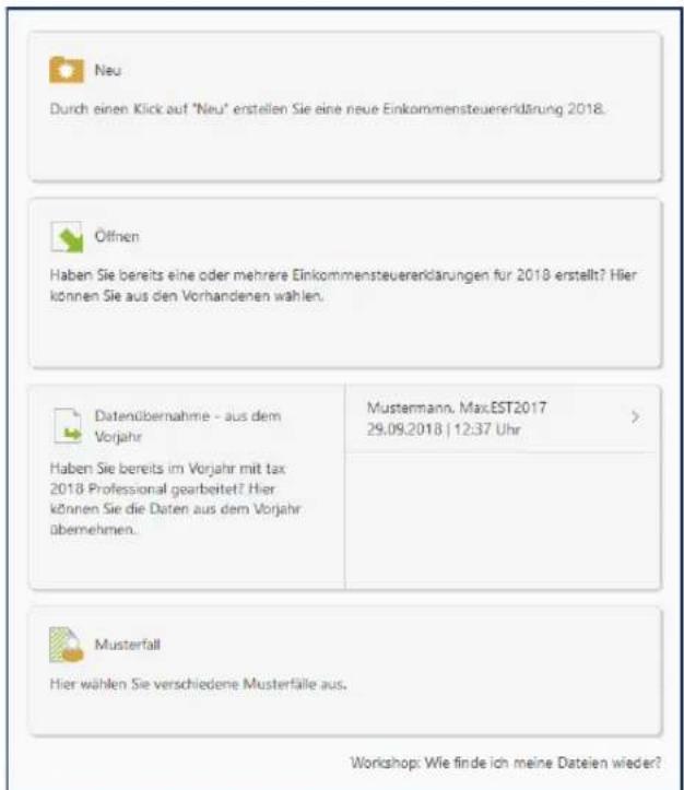 Buhl Tax 2019 - Der erste Start - 2