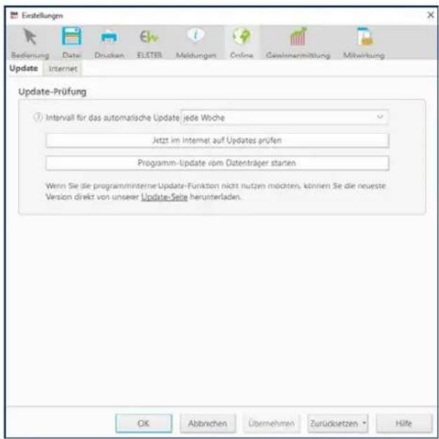 Buhl Tax 2019 - Die Online-Einstellungen - 1
