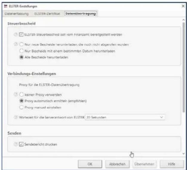 Buhl Tax 2019 - ELSTER-Einstellungen - 1