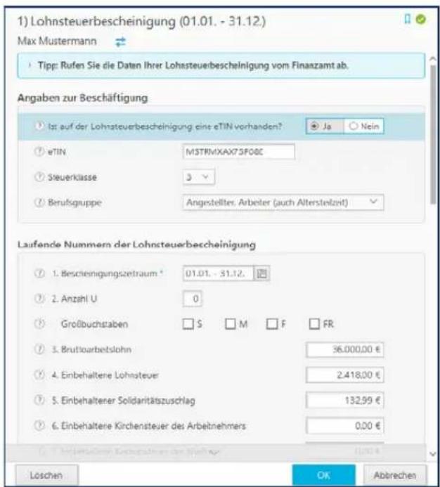 Buhl Tax 2019 - Eingabemasken - 1