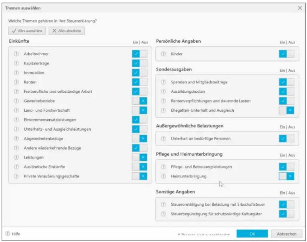 Buhl Tax 2020 - Die Themenauswahl - 1