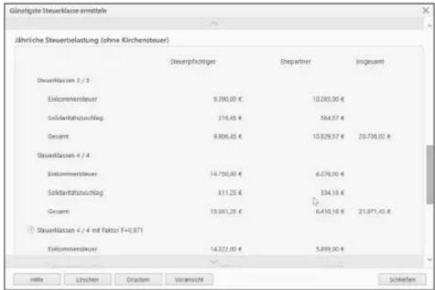 Buhl Tax 2020 - Steuerklassen - 1