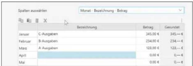 Buhl Tax 2020 - Arbeiten mit Tabellen - 2