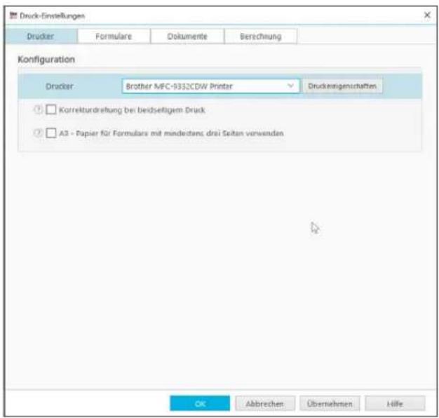Buhl Tax 2020 - Druck-Einstellungen - 1