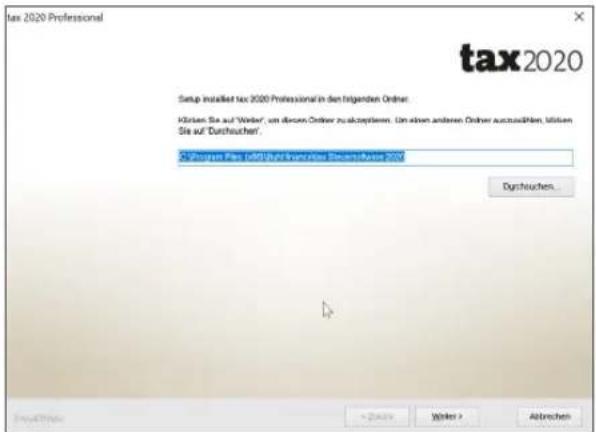 Buhl Tax 2020 - Einstellungen zur Installation - 1
