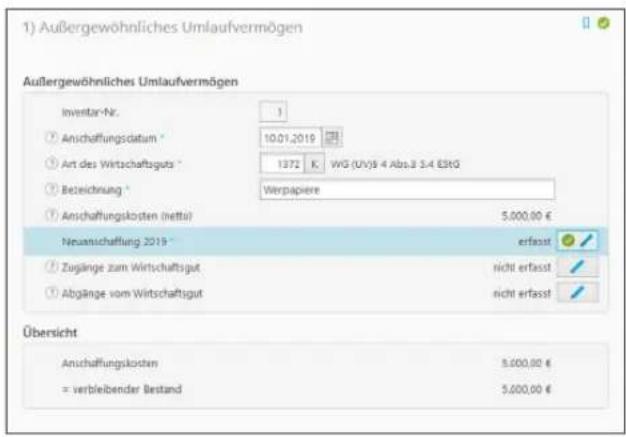Buhl Tax 2020 - Außergewöhnliches Umlaufvermögen - 1