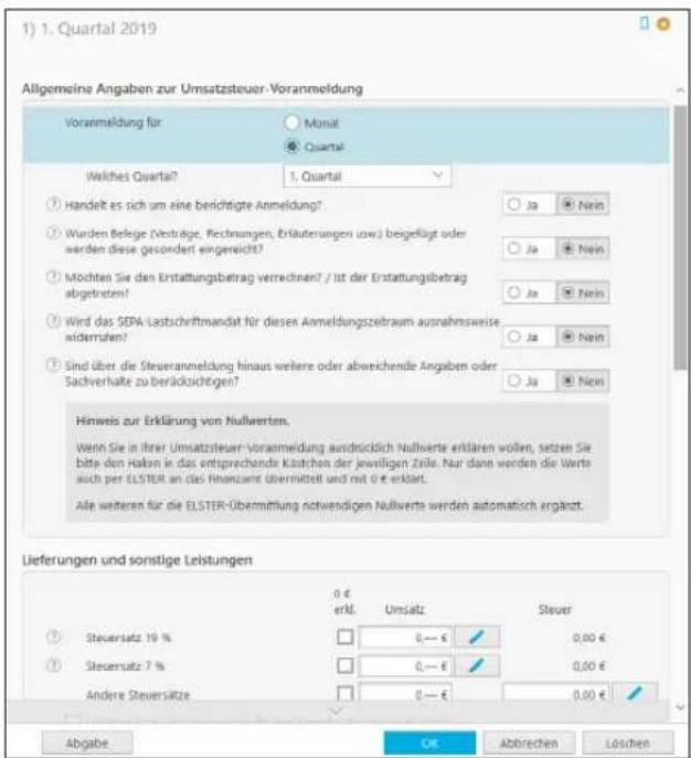 Buhl Tax 2020 - Umsatzsteuer-Voranmeldung - 1