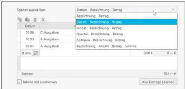 Buhl Tax 2020 - Arbeiten mit Tabellen - 1