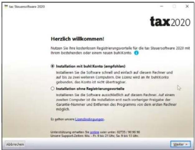 Buhl Tax 2020 - Einfacher mit Ihrem buhl:Konto - 1