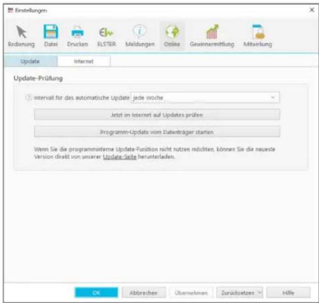Buhl Tax 2020 - Die Online-Einstellungen - 1