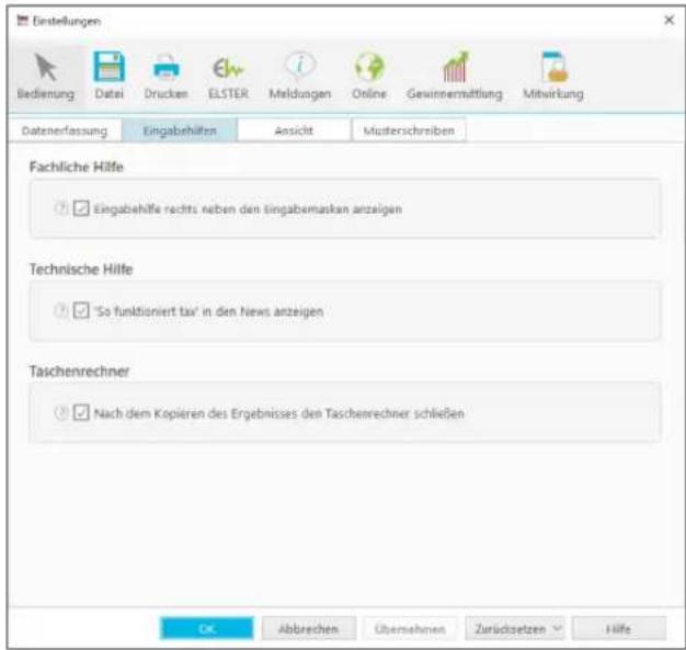 Buhl Tax 2020 - Eingabehilfen - 1