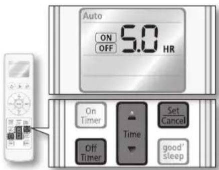 SAMSUNG MH020FAEA - Preset time of On Timer is shorter than Off Timer - 1