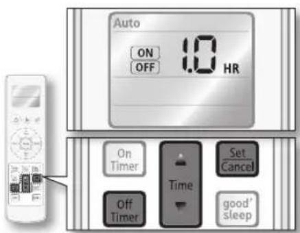 SAMSUNG MH020FAEA - Preset time of On Timer is longer than Off Timer - 1